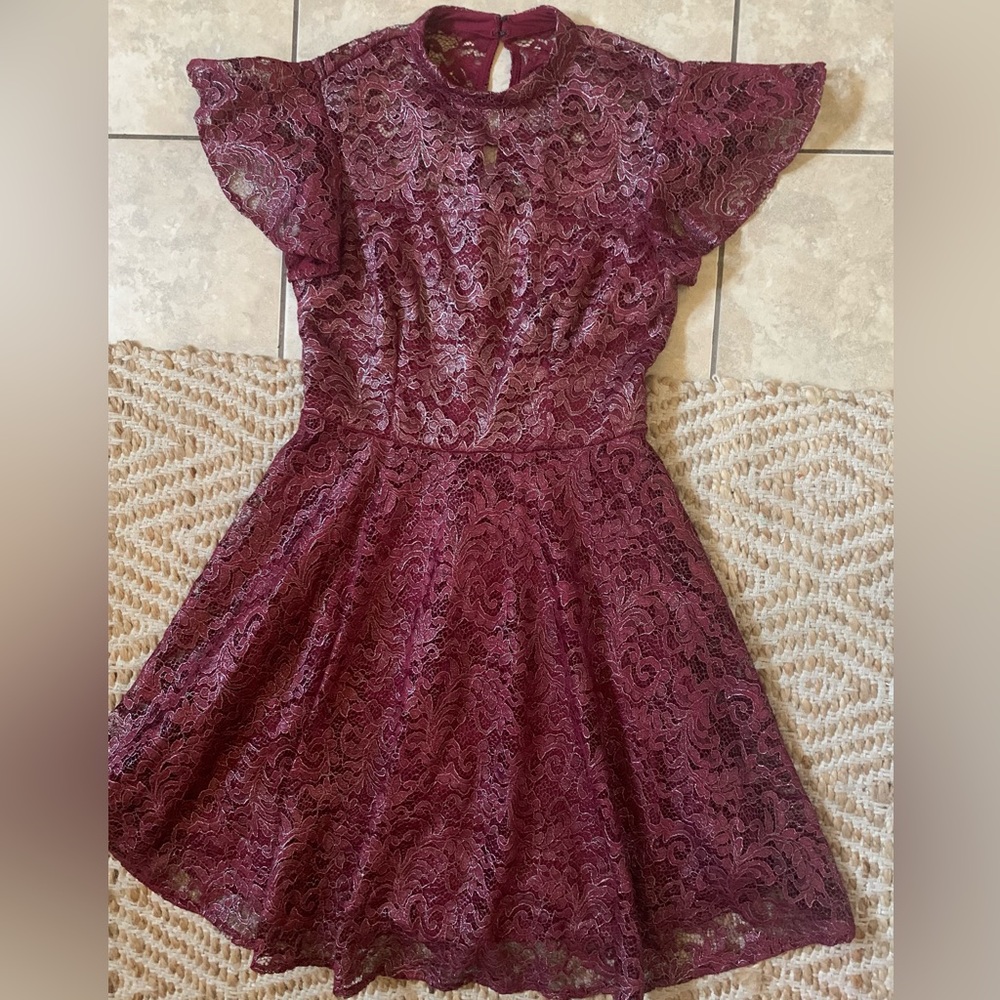Burgundy Betsy Johnson dress
